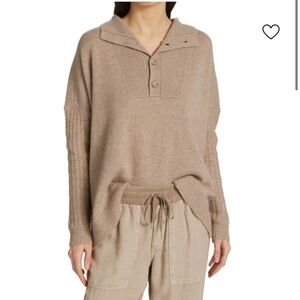 Splendid Nora Cashmere Sweater in Heather Toast